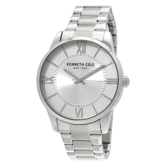 NWT Authentic Kenneth Cole New York Quartz Silver Dial Men's Watch - Picture 1 of 3